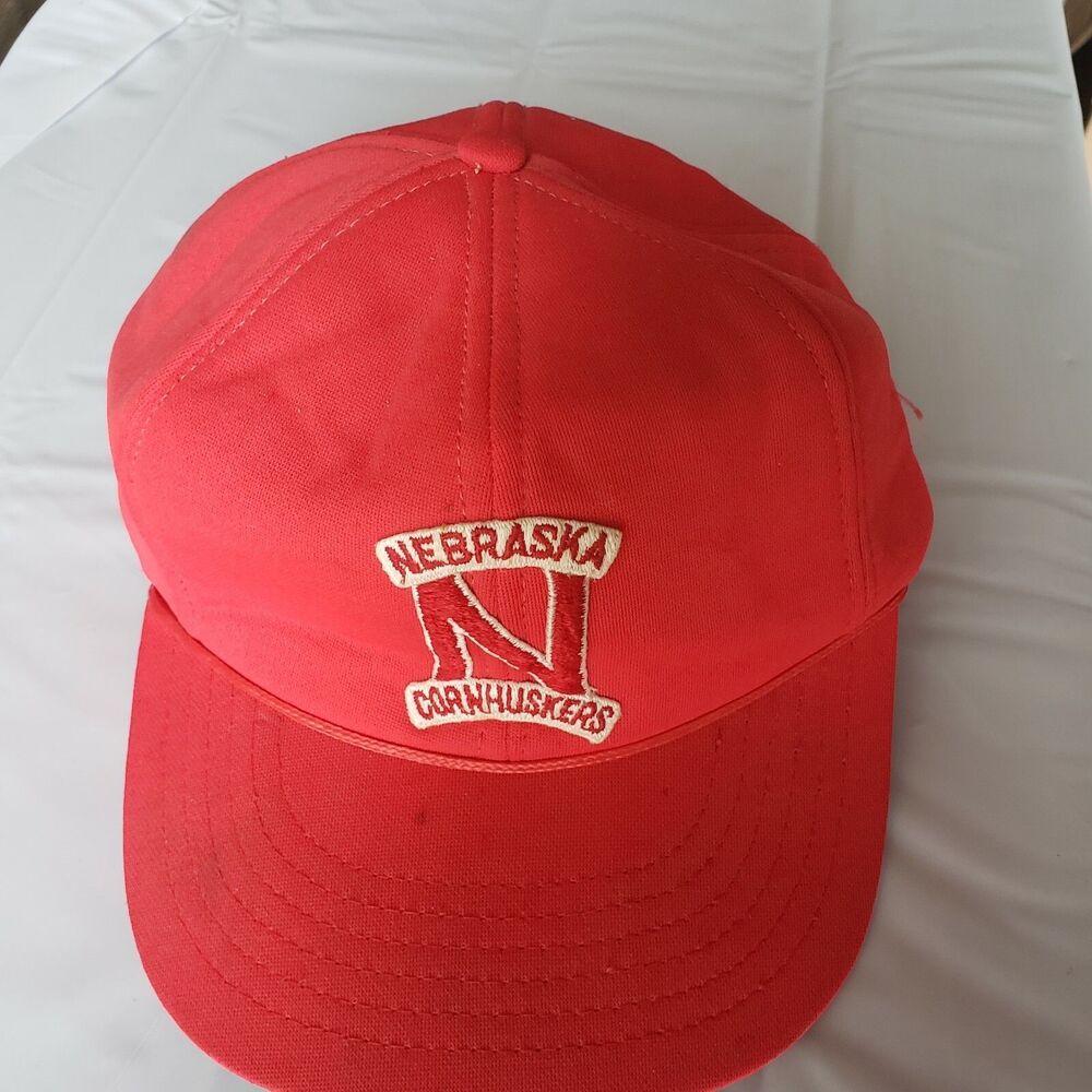 Nebraska Cornhuskers Huskers Football Hat Cap NCAA 7-7 1/2 size. Some writing